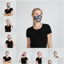 Дизайнерские маски моют регулируемая маска для лица против пыли защитный респиратор чистый хлопок удобный рот маскарилла цветочный богатый co dhm3i