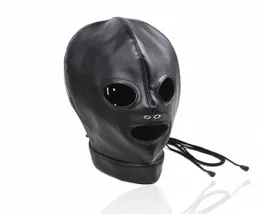 Faux bdsm läderhuvud ansiktsmask sex huva bondage redskap synliga andningsbara vuxna leksaker för kvinnor gn312036519