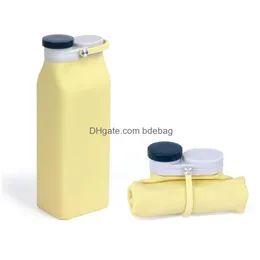 Vattenflaskor mode mti färg sil mjölk flaskor hög kvalitet hopfällbar vattenflaska enkel design lätt att bära för man och wome dh1kz