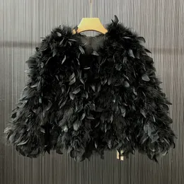Ladies Faux Fur Jacket For Women: Short, Sexy Feather Coat With