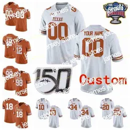 College Football Nik1 NCAA College Maglie Texas Longhorns 8 Shipley 80 Brayden Liebrock 81 Sam Acho 84 Kennedy Lewis Marquise Goodwin Calcio personalizzato