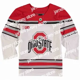 Hockey Custom Ohio State Buckeyes Ice Hockey Maglie da uomo Sasha Larocque Jersey Mason Jobst Luke Stork Wyatt Ege Dakota Joshua Stitched