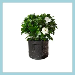 Planters Pots Environmentally Friendly Nonwovens Plant Grow Bag Seedling Pot Container Planter Flower Green Plants Gardening Pouch Dharz