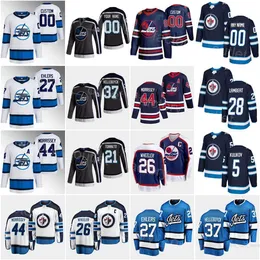 Winnipeg Hockey Jets 37 Connor Hellebuyck Jersey 26 Blake Wheeler 5 Brenden Dillon 21 Dominic Toninato 28 Brad Lambert 27 Nikolaj Ehlers 44'nhl'''''Shirt