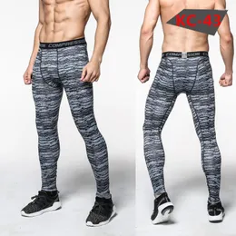 Men's Pants 2022 Winter Base Men Camouflage High Stretch Tights Soft Compression Skinny Bodybuilding Legging Mens