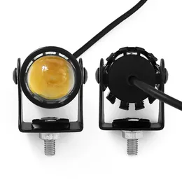 Double Couleur Jaune LED Blanc Feux Anti-brouillard Phares Moto