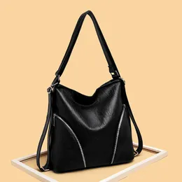 Evening Bags Multifunction 3 In 1 Women Bag Large Capacity Totes Ladies Luxury Handbags Designer Brand Fashion Black Shoulder for L221014