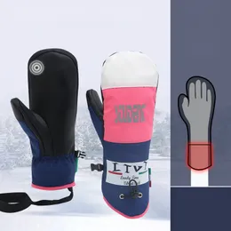 Лыжные перчатки пять пальцев перчатки мужчины Женщины зимние лыжные ветропроницаемые водонепроницаемые вниз по сноубордам рукавицы наружный сенсорный экран.