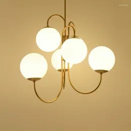 Candeliers nórdicos lustres de metal nórdicos Lustlier Luster Globes 6 Iluminação pingente leve para lamparas de sala Lamparas