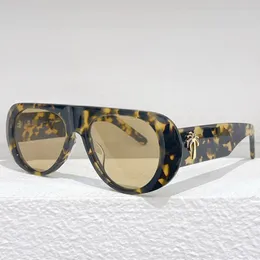 SIERRA Designer Sunglasses PERI011F men women fashion Sun glasses oval frame with golden palm tree logo and original box size 55 18 145