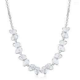 Anhänger Halsketten Modelle 925 Sterling Silber Schmuck Mode Schmetterling Weibliche Accessoires