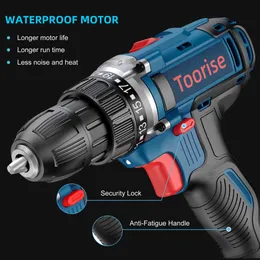 Electric Drill parafusadeira a bateria Cordless Brushless Impact Power Driver Screwdriver Accessories Wood Tool Hammer 221122