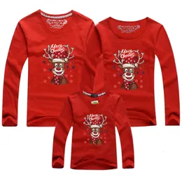 家族のマッチング衣装はクリスマス女性の男性キッズTシャツ長袖コットン漫画プリントコスチューム221122