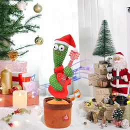 Decorações de Natal Decoração dançando Cactus Electron Plush Toy Soft Doll Bebies pode cantar dança de aniversário presente 221122