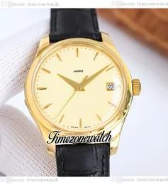 GRF Calatrava 5227J-001 Cal.324 Automatisk Herrklocka 39 mm PP324SC 18K Gult Guld Elfenben Urtavla Stick Markers Läderrem Best Edition Timezonewatch E259b4