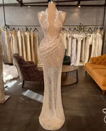 Evening Exquisite Women Strapless Sleeveless V Neck Floor Length Formal Dress Appliques Shiny Sequins Beaded Lace Hollow Prom Dresses Plus Size Tailored Es
