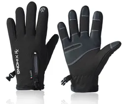 Outdoor Cycling in Winter Sports Gloves Waterproof Wear-resistant and Velvet Gloves for Mountaineering and Skiing