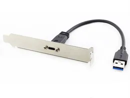 Nuovo pannello della scheda madre del cavo della porta USB 3.0 maschio della scheda madre a porta femmina di tipo C con cavo di prolunga per staffa PCI