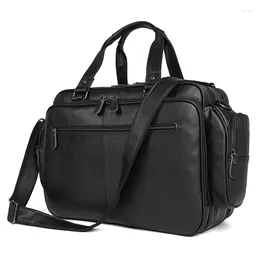 Briefcases Sbirds Brand Designer Men Briefcase Soft Cow Leather Laptop Bag For Business Travel Tote Male Black Brown