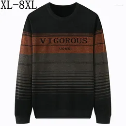 Men's Sweaters 7XL 6XL 8XL 2023 Fall Winter Loose Oversized Sweater Men Pullover Thick Warm Mens Jumpers Casual Pull Homme Hiver