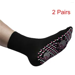 Men's Socks 2 Pairs Magnetic Unisex Self-Heating Health Care Tourmaline Therapy Comfortable Foot Massager Warm #GM