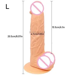 SS22 Sex Toy Massager Realistic Riesige Dildo weiche Haut Feel Big Penis mit Saugnapfbecher Dicke Fallus Dick Toys Frauen Masturbation JPA0