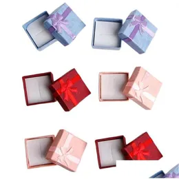 Schmuckschatullen Papier Schmuck Aufbewahrungsbox Ring Ohrring Verpackungsboxen Kleine Geschenkhüllen für Jubiläen Geburtstage Geschenke Paket Drop Dh18T