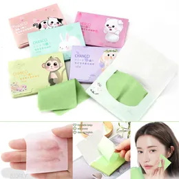 Tissue 100Pcs Protable Absorbent Paper Oil Control Wipes Green Tea Sheet Oily Face Blotting Matting Makeup Clean 221121