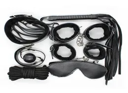 Bindande SM -roliga justeringsprodukter Plush 7 -stycken Set manschetter och mun fylld med piskläder CNJ1