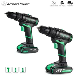 Electric Drill 25V 21V Wireless Hand Impact Cordless Lithium Battery Screwdriver For Decorating House ing Screws Power Tool 221122