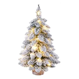 Decorazioni natalizie Mini albero di Natale Piccolo pino cedro Decorazioni per feste con luce Regalo per bambini fai da te Ambiente di vacanza in PVC per l'ornamento del desktop di casa 221123