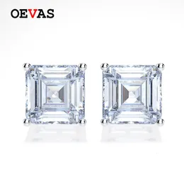 Stud OEVAS Classic 100% 925 Solid Sterling Silver 77MM High Carbon Diamond Gemstone Ear Studs Earrings Women Fine Jewelry Wholesale 221119