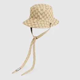 Projektant Caps Womens Luksusowy wielobarwny odwracalny płótno czapki kubełkowe Hats Hats Men Summer Fisherman Beach Bonnet Sun Casquette