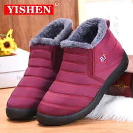 Boots YISHEN Snow Women Warm Plush Ankle Slip On Waterproof Woman Short Lightweight Winter Casual Shoes Botas Mujer 221123