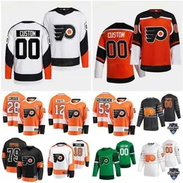 11 Travis Konecny 2022-23 Reverse Retro Flyer Jerseys Cam Atkinson Carter Hart James van Riemsdyk Tony DeAngelo Joel Farabee Zack MacEwen''Nhl''Shirt