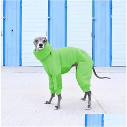 Köpek giyim düz renkli köpek giyim yüksek yaka sonbahar kış sıcak evcil sweater hoodies ropa para perros aksesuarları moda yeni 27l dhpqv