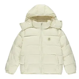 Män vinter Trapstar London Puffer Jacket Mens broderad kappa Storbritannien High Street Fashion Cream Kvinnor Borttagbar hoodie