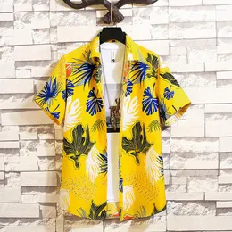 Männer Casual Hemden Hawaii Hemd Blumen Druck Strand Männer Japanische Sommer Mode Kleidung Urlaub 7xl Camisa Streetwear