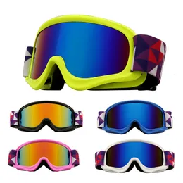 Ski Goggles Dzieci Double Antifog UV400 Dzieci 312 lat szklanki śniegu okulary sportowe sportowe dziewczęta chłopcy snowboard 221123