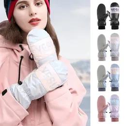 Luvas de esqui Cinco dedos luvas 2in1 Mittens Snowboard masculino Mulheres neve feminino Esporte esportivo de esqui à prova d'água feminino