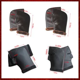 ST517 Motorcycle Handlebar Windproof PU Winter Thick Warm Handlebar Muffs Thermal Cover Gloves Universal for Motorcycles Scooters