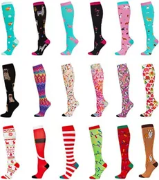 Party Favor Compression Socks Women & Men Best For Running Athletic Crossfit Flight Travel Nurses Outdoor Cycling Long Pressure Stockings C1124