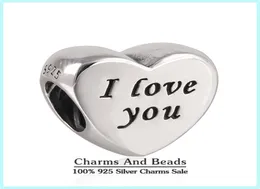 100 925 Sterling Silver Words of Love Heart Bead Fits European Pandora Style Jewelry Charm Bracelets9154717