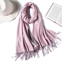 Scarves Brand Winter وشاح للنساء أزياء ألوان جانبية مزدوجة سيدة الكشمير الأوشحة الباشمينا شالات ولفها دافئة باندانا الحجاب 221119