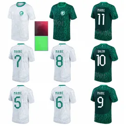 Nationslag Soccer 23 Mohamed Kanno Jerseys Saudiarabien 22 VM 17 Hassan Altambakti 9 Feras Al-Brikan 7 Salman Al-Faraj 10 Salem Al-Dawsari Football Shirt Kits Kits