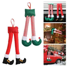 Juldekorationer Julplyschben Elf Doll Biltillbeh￶r f￶r hem Xmas Tree Pendants Christmas Deoration Gifts ￅr 2023 Navidad Noel 221123