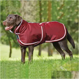 犬のアパレルコールドプルーフドッグコートソリッドカラー秋の冬のストライプペットアクセサリーミディアムペット犬服ファッション新しい30AS P2 DH0lU