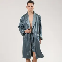 Herren-Nachtwäsche, Bademantel-Shorts, zweiteiliger Bademantel aus Kunstseide, Satin, weich, gemütlich, langärmelig, Kimono-Nachthemd mit Sauna-Aufdruck, 221122