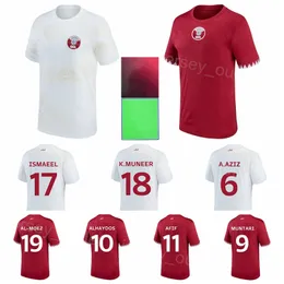 ナショナルチーム15 Al-Rawi Soccer Jerseys Qatar 2022-23ワールドカップKhoukhi Hassan Miguel Ali Waad Muneer Khidir Asad Ahmed Afif Khoukhi Boudiaf Hatem Shirt Kits