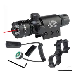 Jakt scopes Tactical Red Laser Designator Outdoor Hunting Sight Scope with 20mm Picatinny Rail Mount and Tail Line Switch. Drop D DHVE7